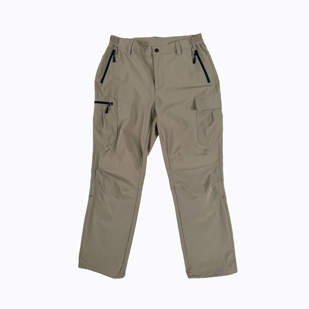 Magellan Nylon Cargo Pants 14 Tan High Rise Gorpcore Hiking Travel Utility 4P089